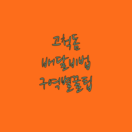 고척돔 배달 음식 빨리 받는 법과 구역별 상세 포인트